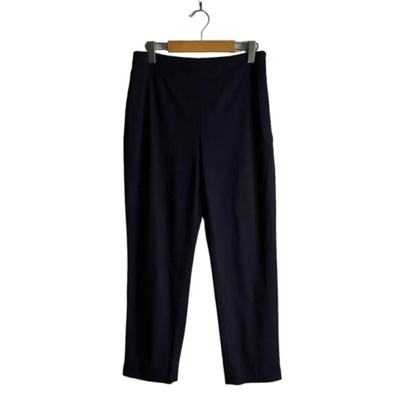 Talbots Petites Women's Navy Pull-On Hollywood Waist Pants Sz 10P - Picture 1 of 11